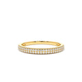 Double Row Micro Pave Diamond Ring in 14K Gold — view 1