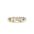 Stackable Baguette Diamond Cluster Ring in 14K Gold — view 1