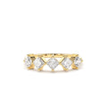 Princess Cut 5 Stone Diamond Wedding Ring in 14K Gold — view 1