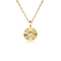 Diamond Disc Ray Necklace in 14K Gold — view 1