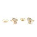 Graduated Diamond Stud Earrings in 14K Gold — view 1