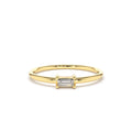 Single Baguette Diamond Ring in 14K Gold — view 1