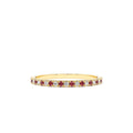 Ruby and Diamond Alternating Eternity Ring in 14K Gold — view 1