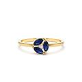Marquise Sapphire Cluster Ring in 14K Gold — view 1