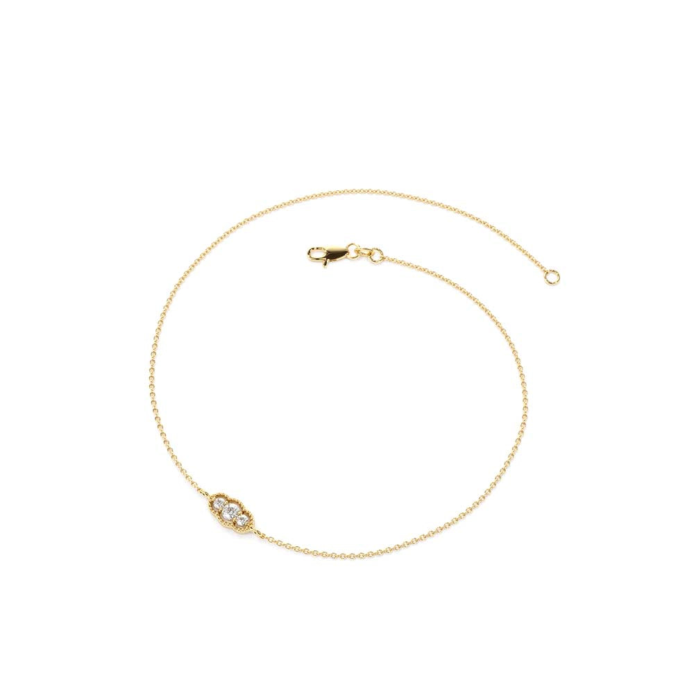 Art Deco Chain Bracelet in 14K Gold — view 2