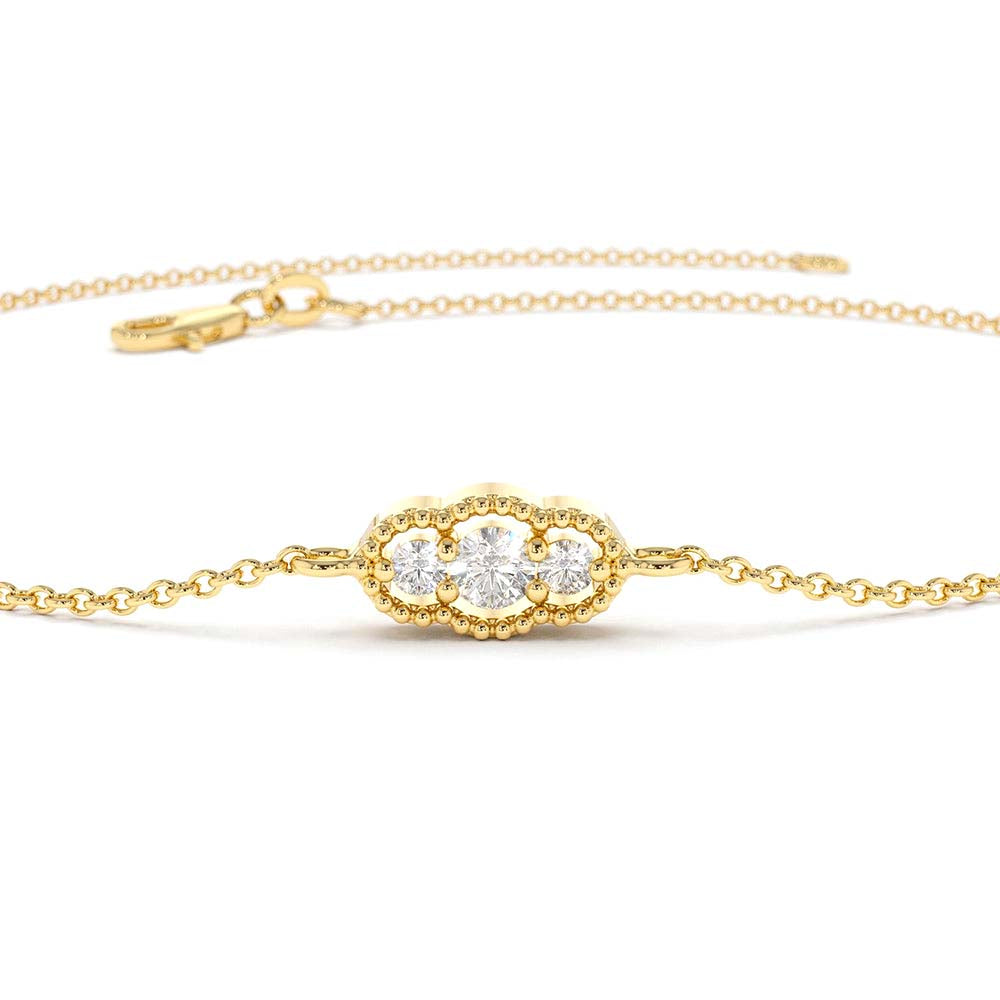 Art Deco Chain Bracelet in 14K Gold — view 3