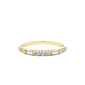 Three Diamond Equilibrium Ring in 14K Gold — view 1