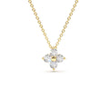 Diamond Clover Necklace in 14K Gold — view 1