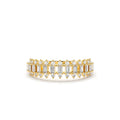 Bagguete Diamond Anniversary Ring in 14K Gold — view 1