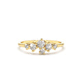 Large Diamond Cluster Ring in 14K Gold — view 1