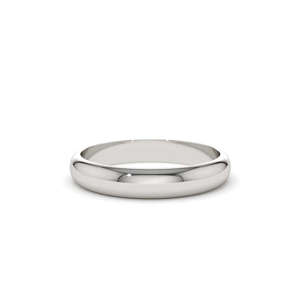 3MM Classic Dome Unisex Wedding Ring in 14K Gold — view 4