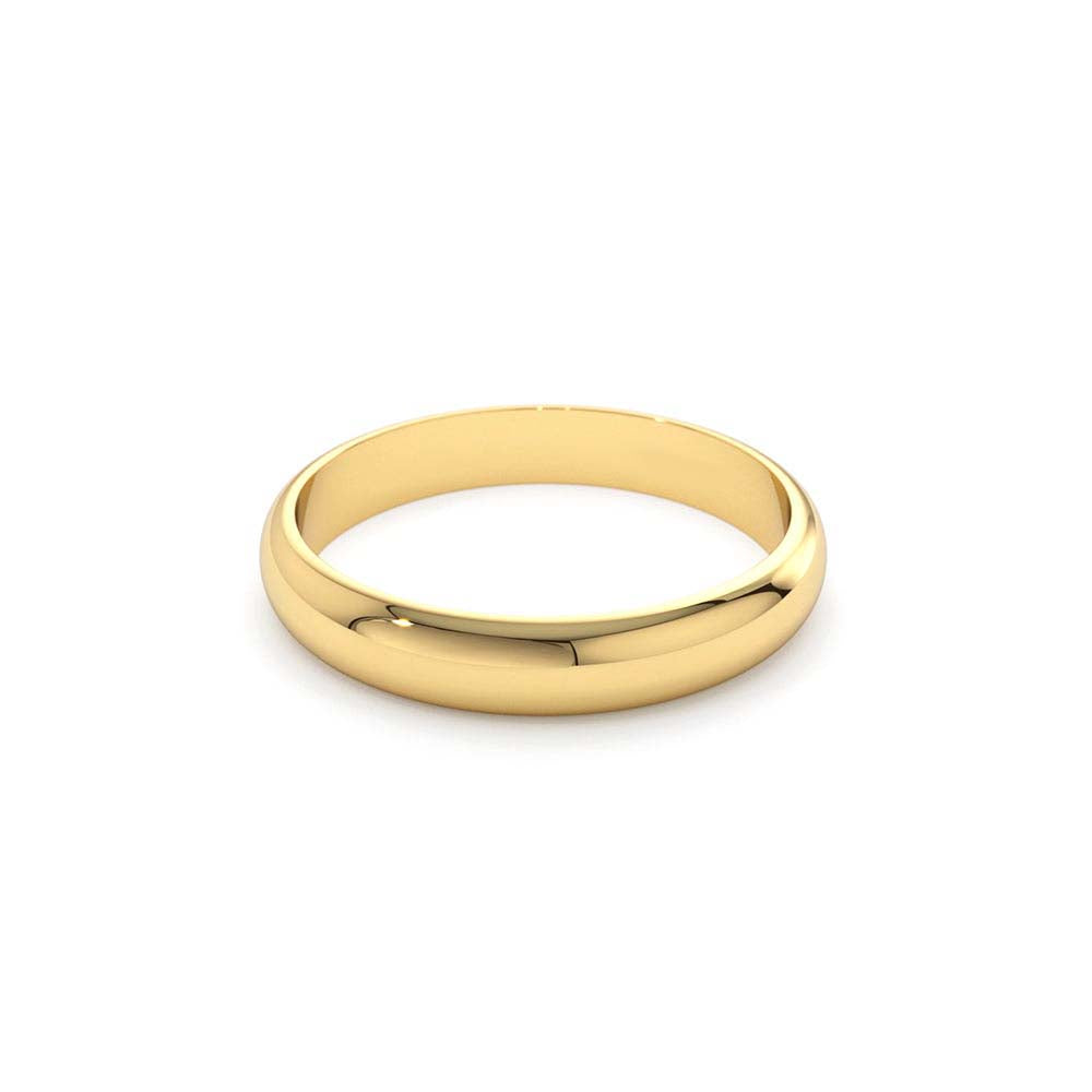 3MM Classic Dome Unisex Wedding Ring in 14K Gold — view 2