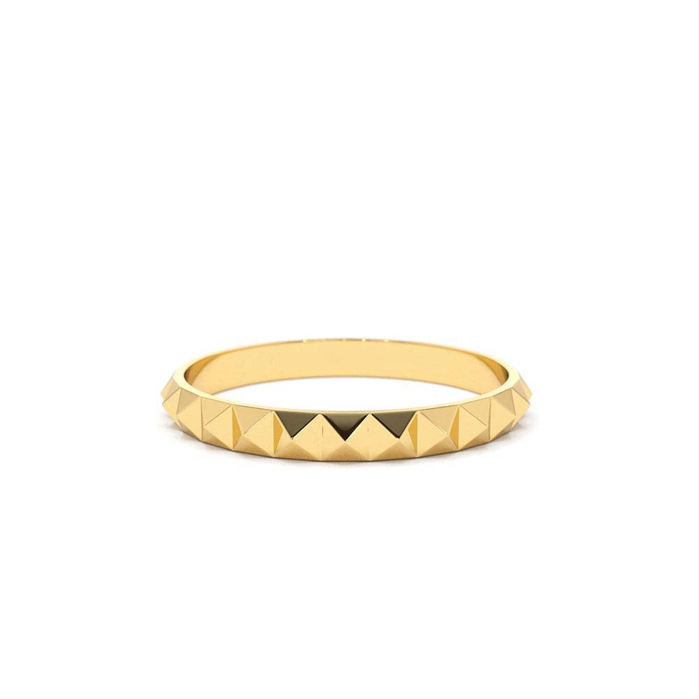 Spike Pyramid Eternity Ring in 14K Gold — view 1