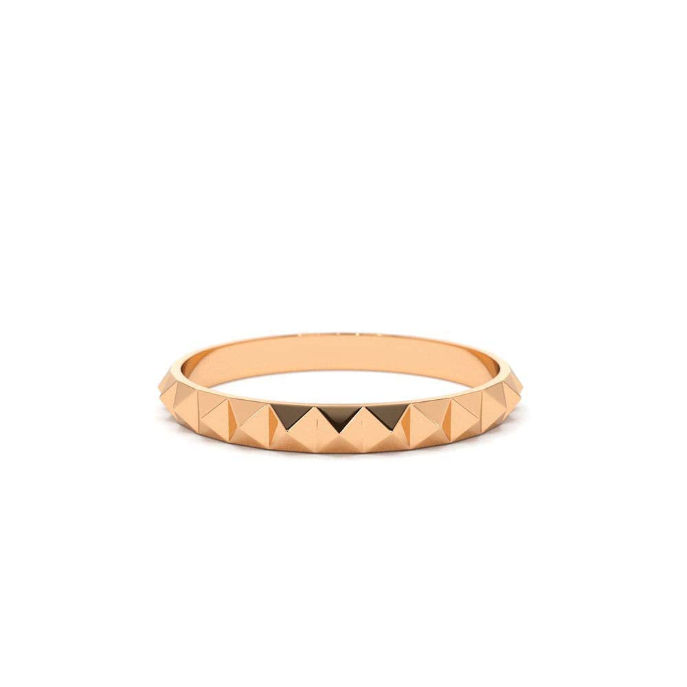 Spike Pyramid Eternity Ring in 14K Gold — view 4