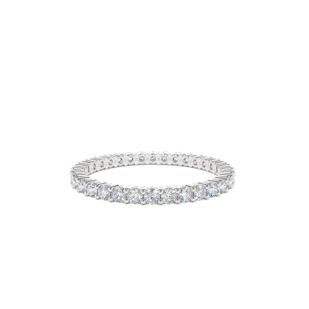 Prong Setting Diamond Eternity Ring in 14K Gold — view 3