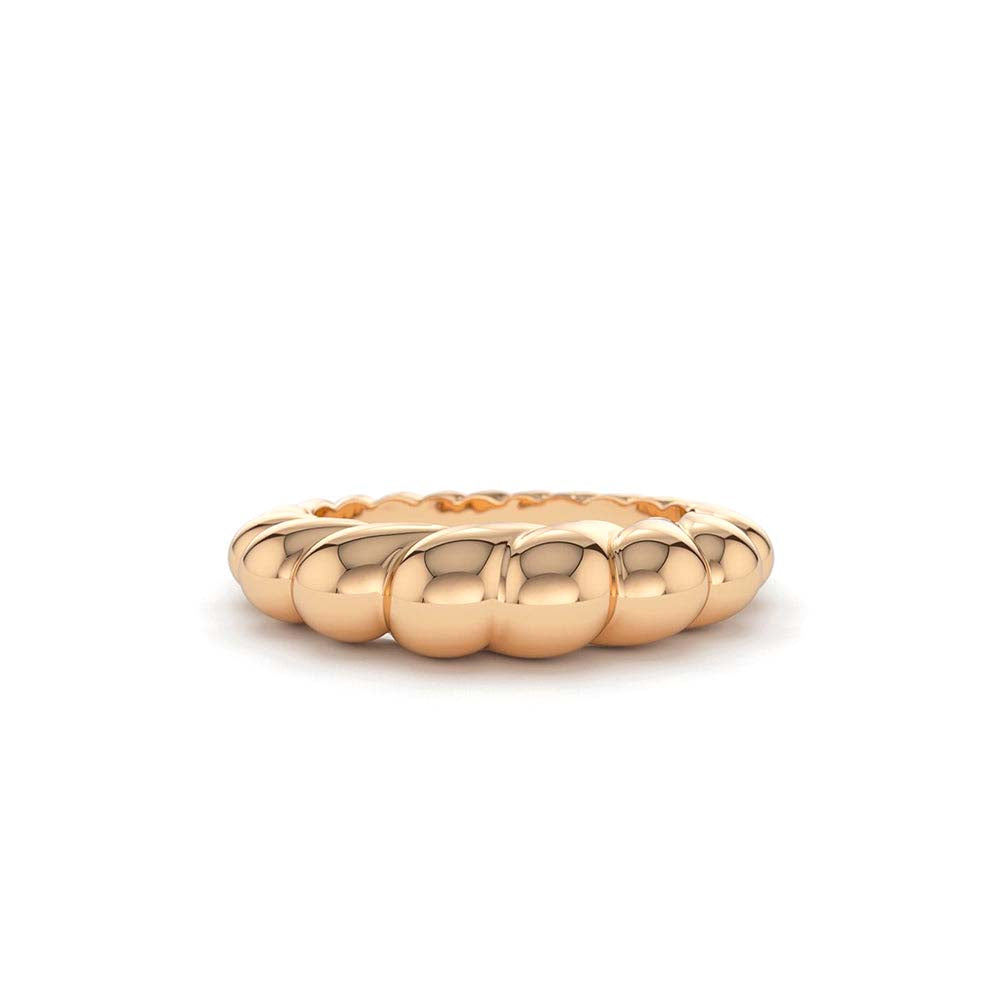 Chunky Twisted Dome Ring in 14K Gold — view 4