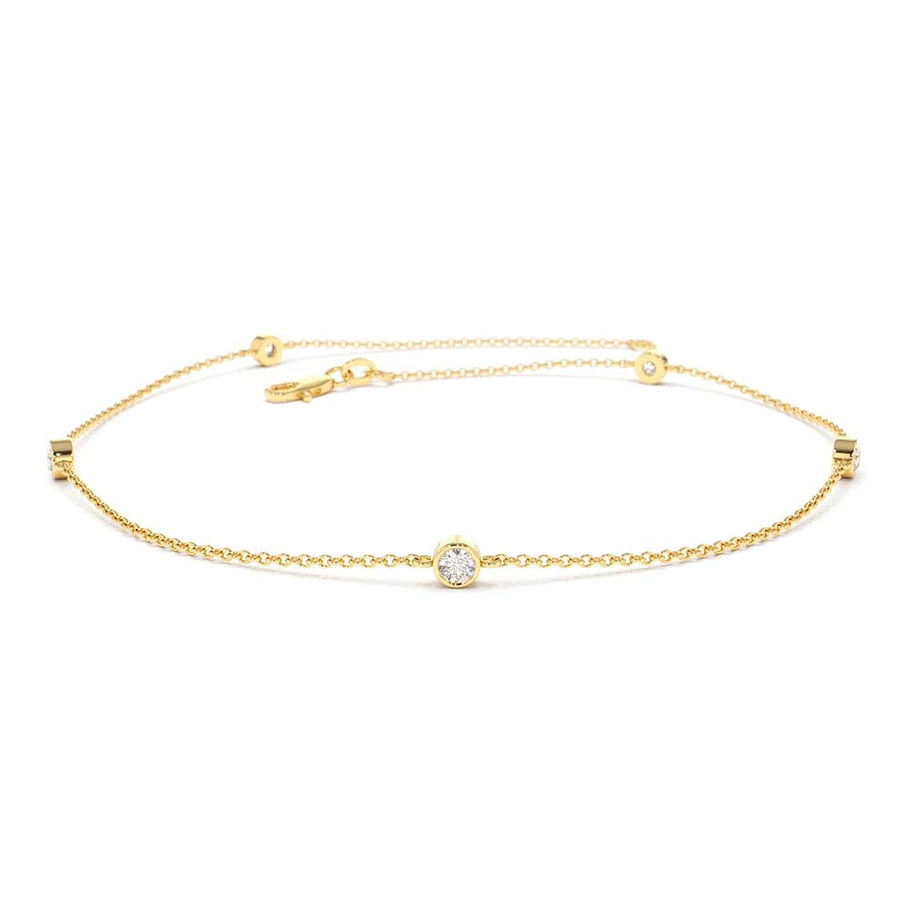 Diamond by The Yard Solitaire Bracelet in 14K Gold — view 1