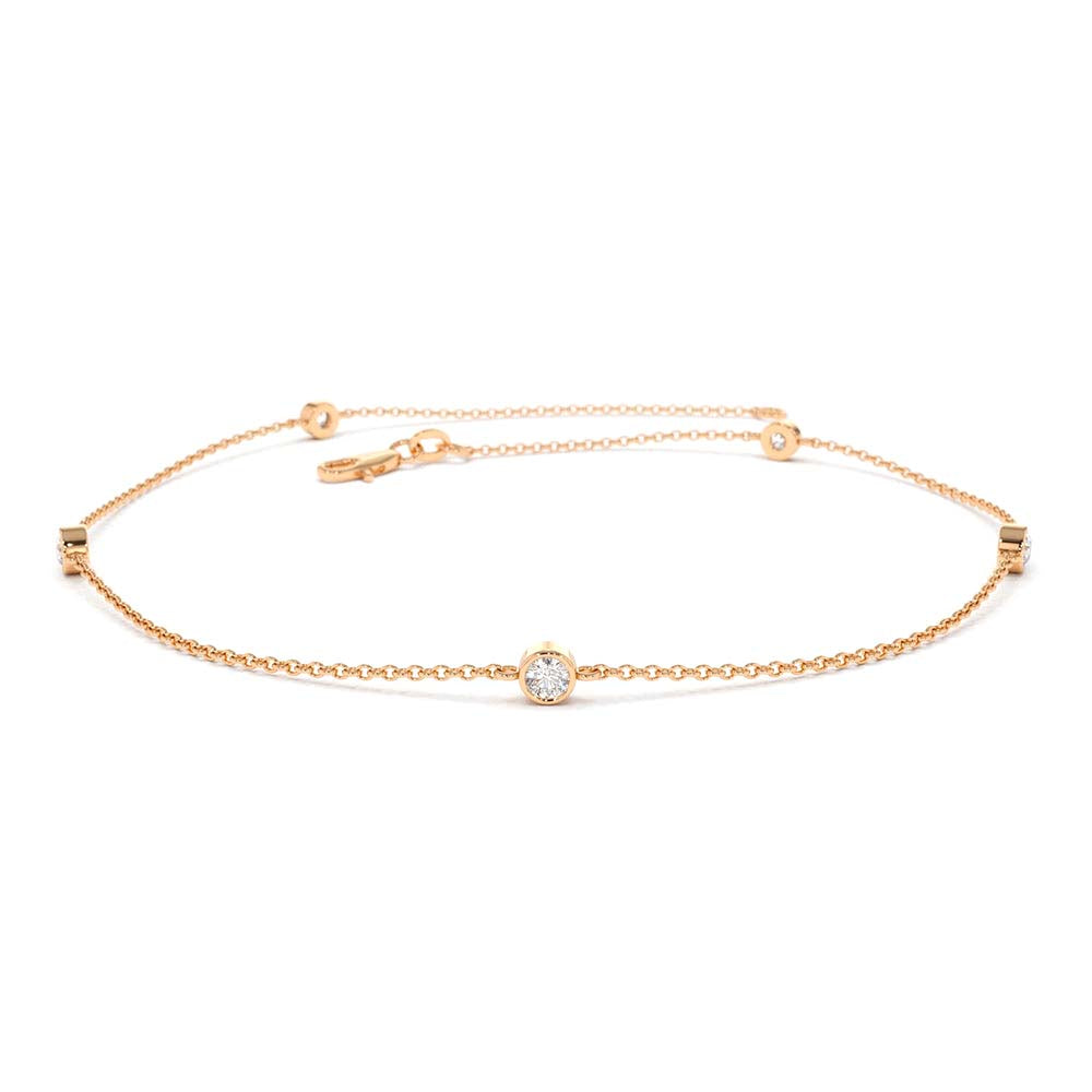 Diamond by The Yard Solitaire Bracelet in 14K Gold — view 4
