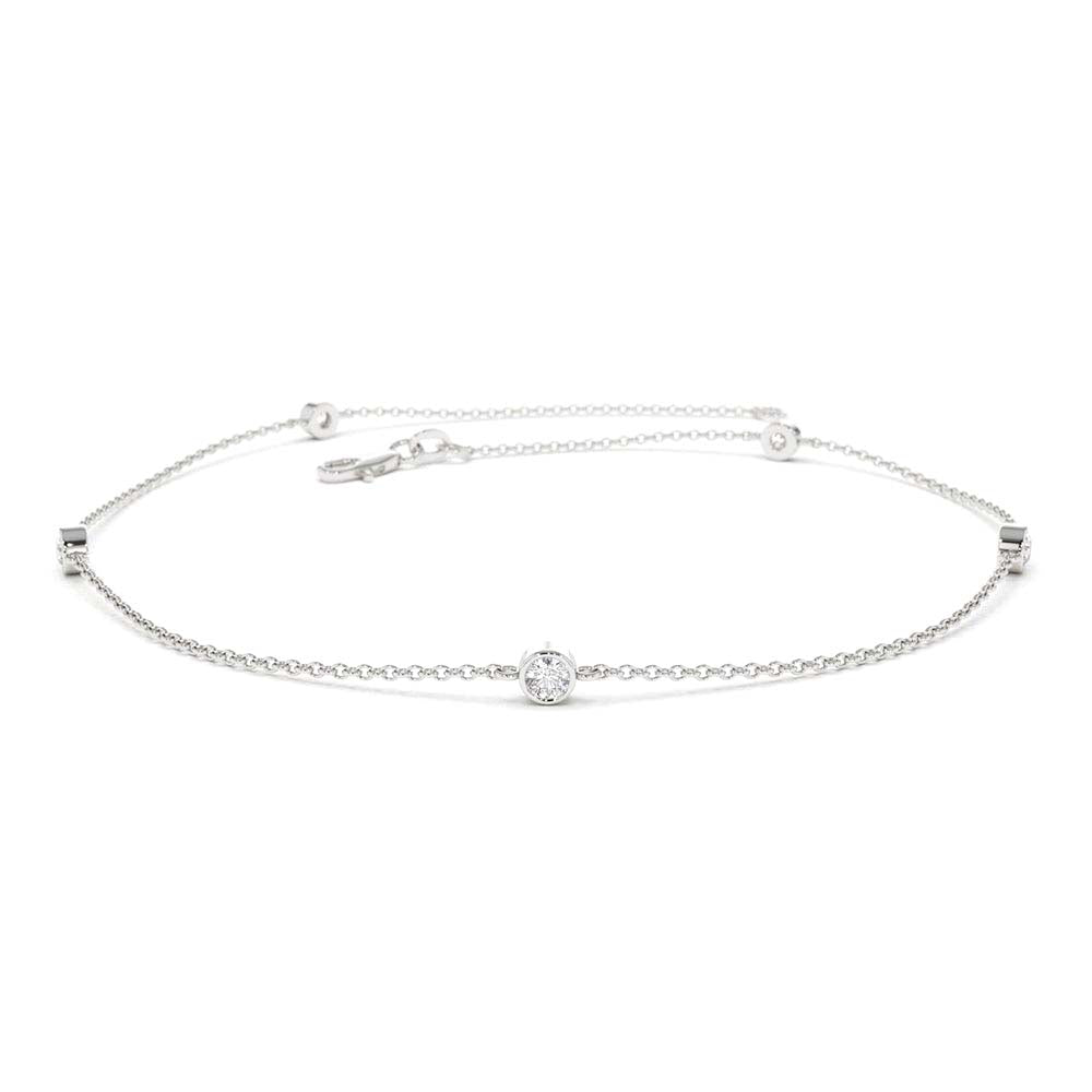 Diamond by The Yard Solitaire Bracelet in 14K Gold — view 3