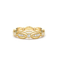 Vintage Art Deco Diamond Eternity Wedding Ring in 14K Gold — view 1