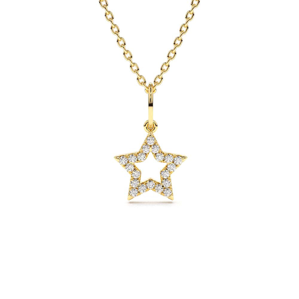 Super Star Diamond Layering Necklace in 14K Gold — view 1