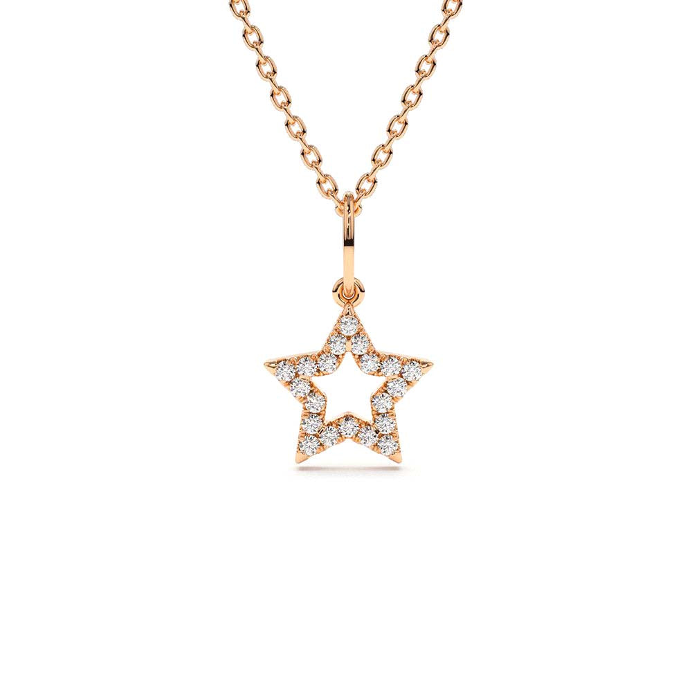 Super Star Diamond Layering Necklace in 14K Gold — view 4