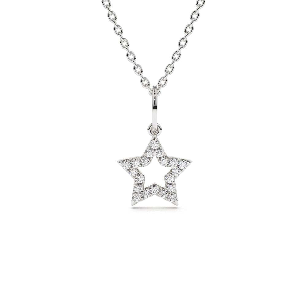 Super Star Diamond Layering Necklace in 14K Gold — view 3