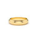 Classic Dome 4MM Unisex Wedding Ring in 14K Gold — view 1