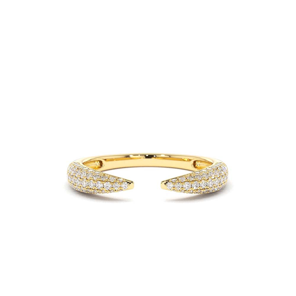 Diamond Claw Ring in 14K Gold — view 1