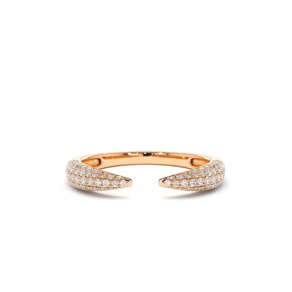 Diamond Claw Ring in 14K Gold — view 4