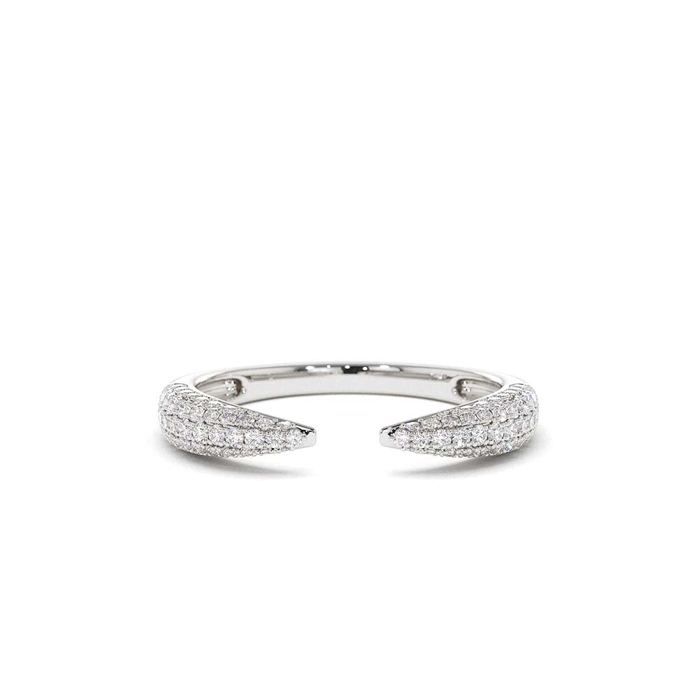 Diamond Claw Ring in 14K Gold — view 3