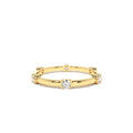 Stackable Half Bezel Diamond Eternity Ring in 14K Gold — view 1