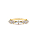 Round Diamond Unique Wedding Ring in 14K Gold — view 1