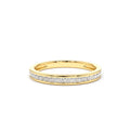 Channel Setting Princess Cut Half Eternity Diamond Ring in 14K Gold — view 1