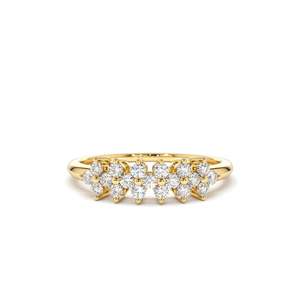 Diamond Cluster Anniversary Ring in 14K Gold — view 1