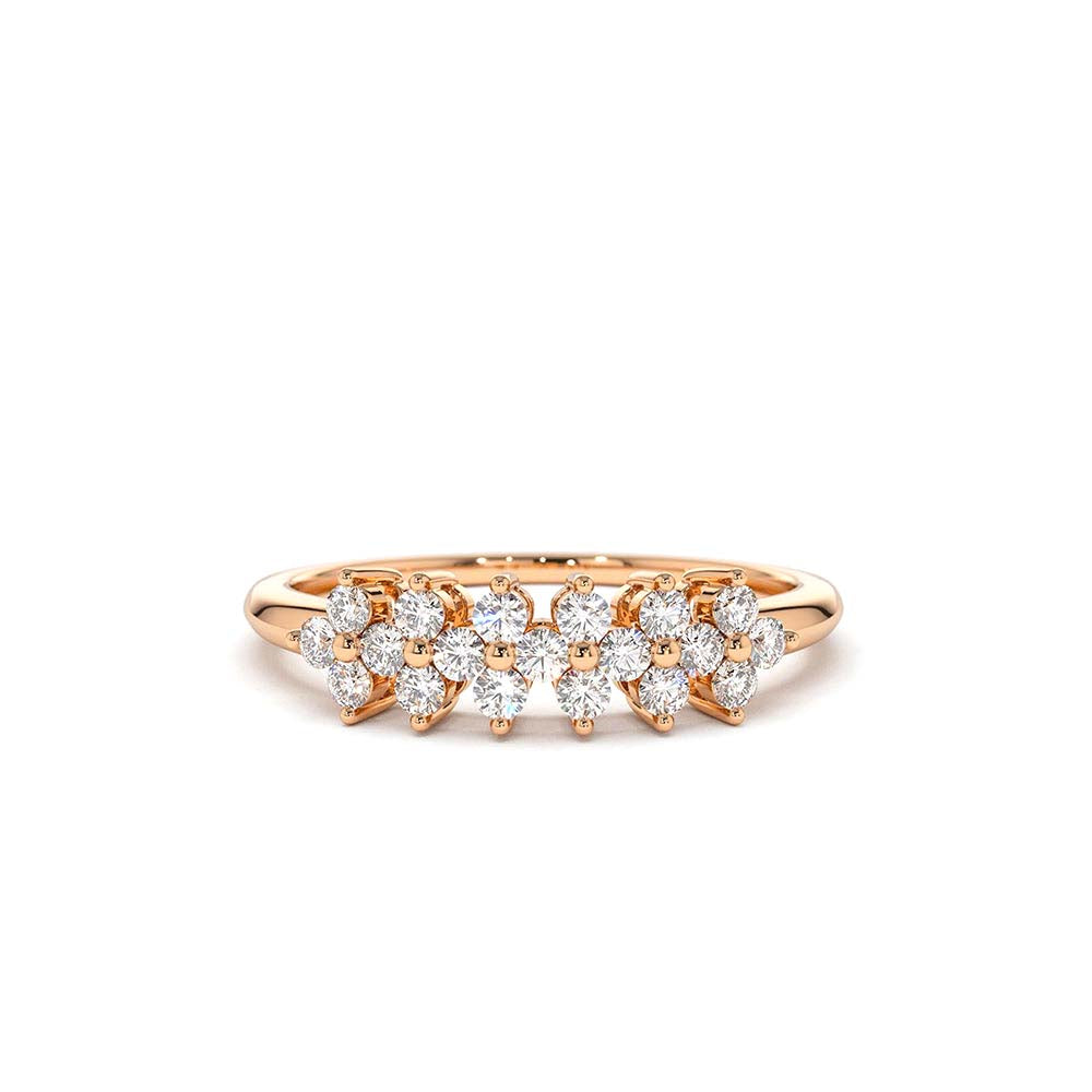 Diamond Cluster Anniversary Ring in 14K Gold — view 3