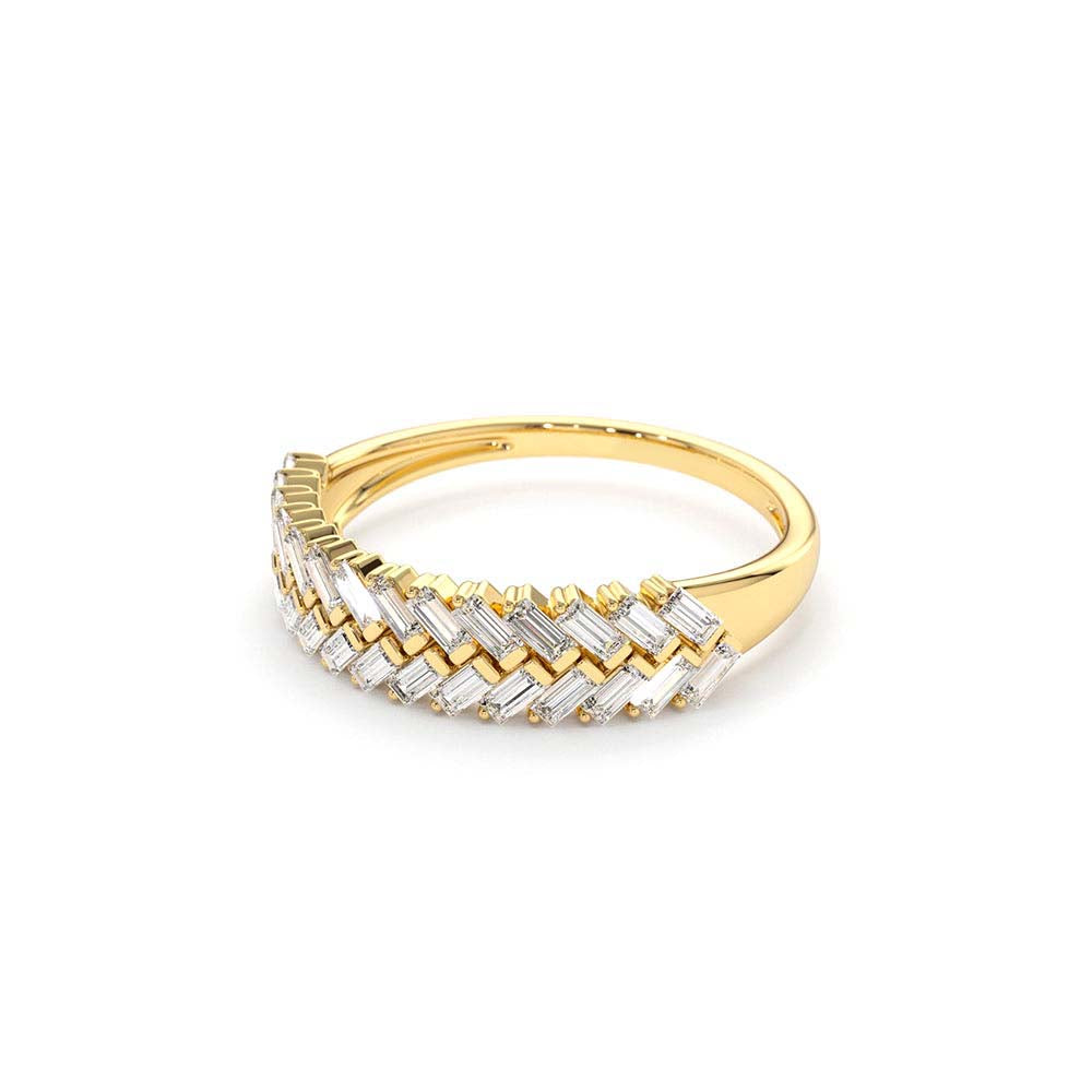 Step Baguette Diamond Ring in 14K Gold — view 2