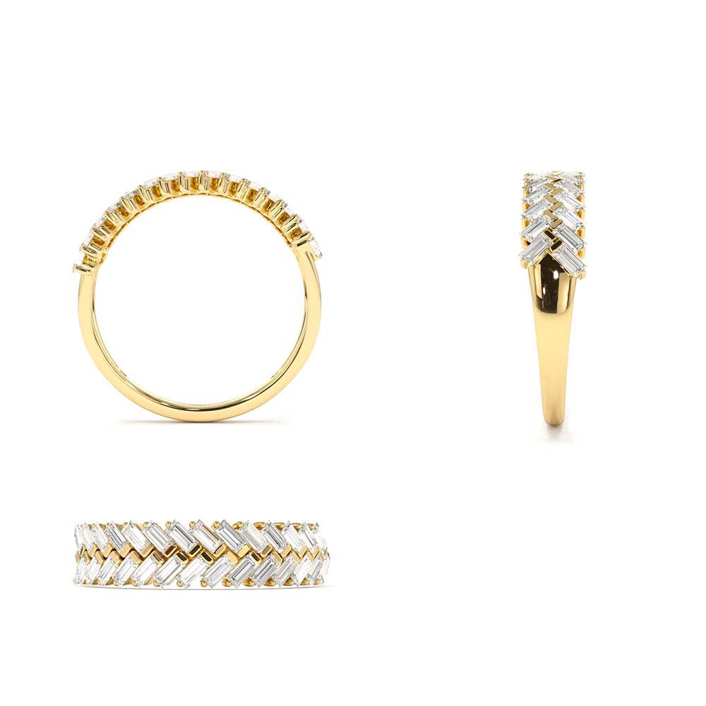 Step Baguette Diamond Ring in 14K Gold — view 3
