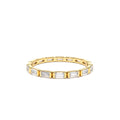 Bar Setting Baguette Diamond Eternity Ring in 14K Gold — view 1