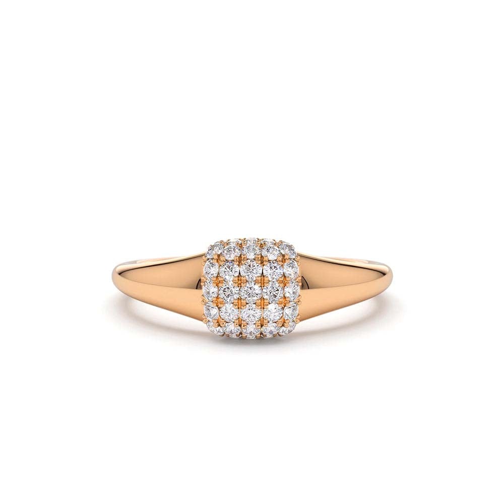 Pave Diamond Pinky Ring in 14K Gold — view 5