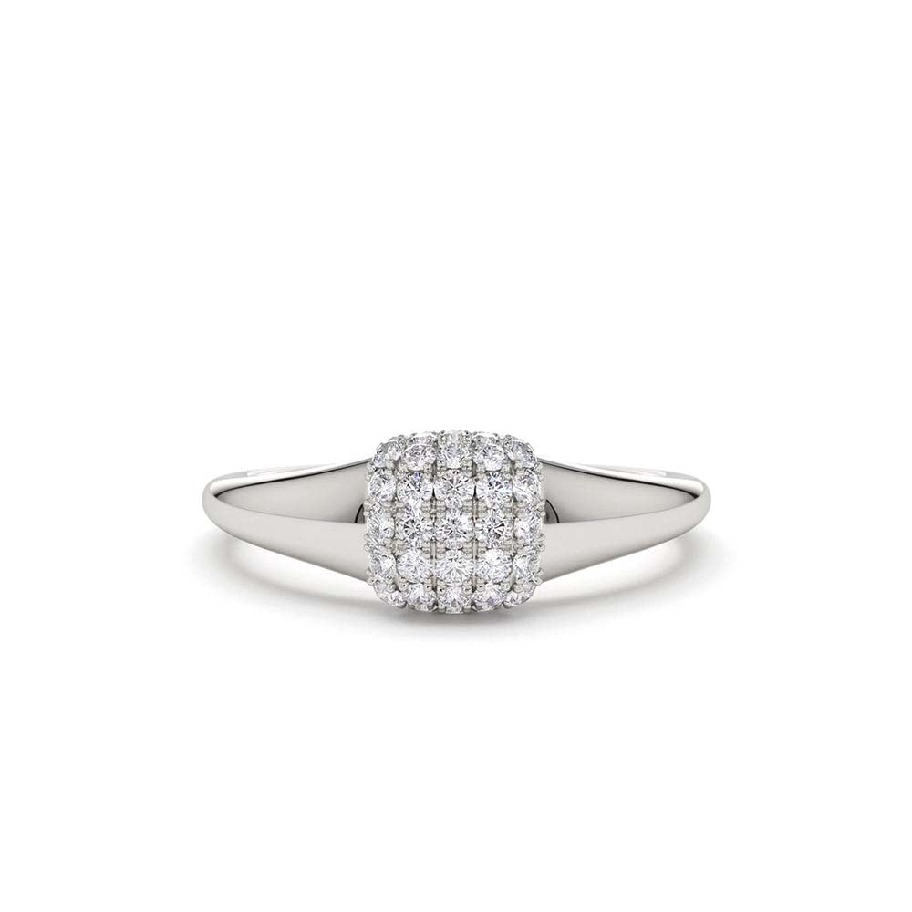 Pave Diamond Pinky Ring in 14K Gold — view 4