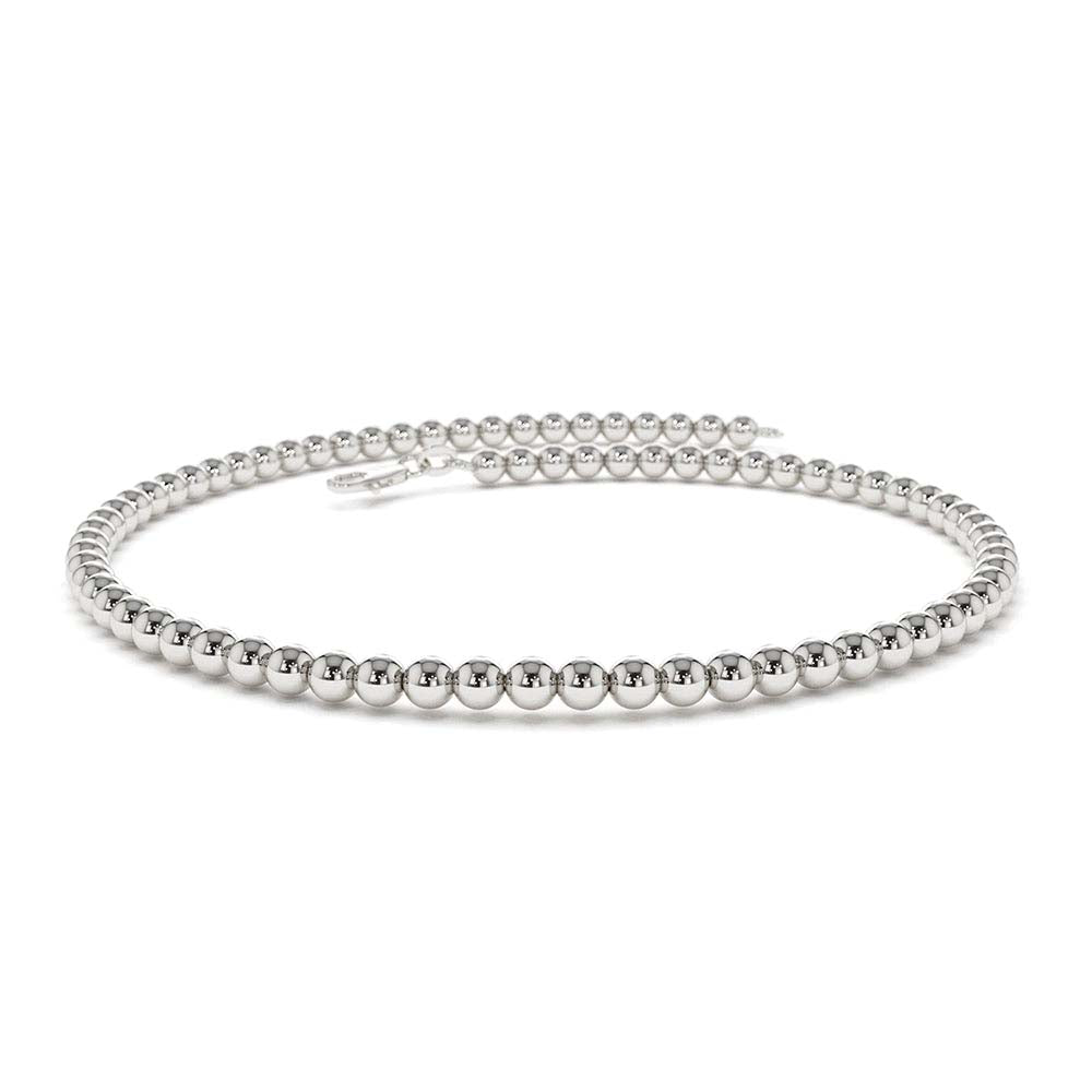 2.5MM Beaded Bracelet in 14K Gold — view 4