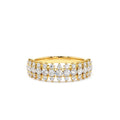 Half Eternity Round Diamond Spike Ring in 14K Gold — view 1