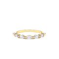 Marquise Cut Diamond Anniversary Band in 14K Gold — view 1