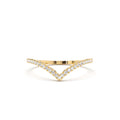Diamond Chevron Ring in 14K Gold — view 1