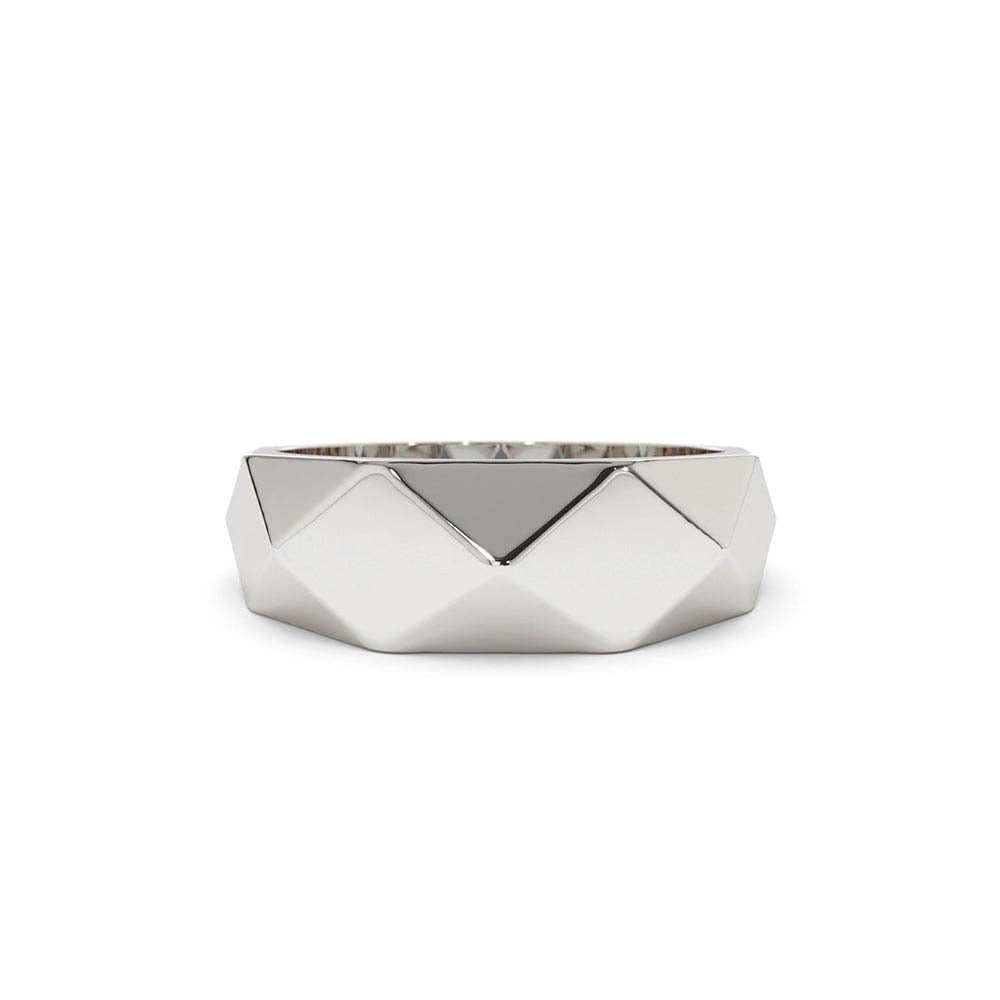 Pattern Bold Statement Ring in 14K Gold — view 4