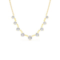 1.05 CTW Solitaire Diamond Graduating Necklace in 14K Gold — view 1