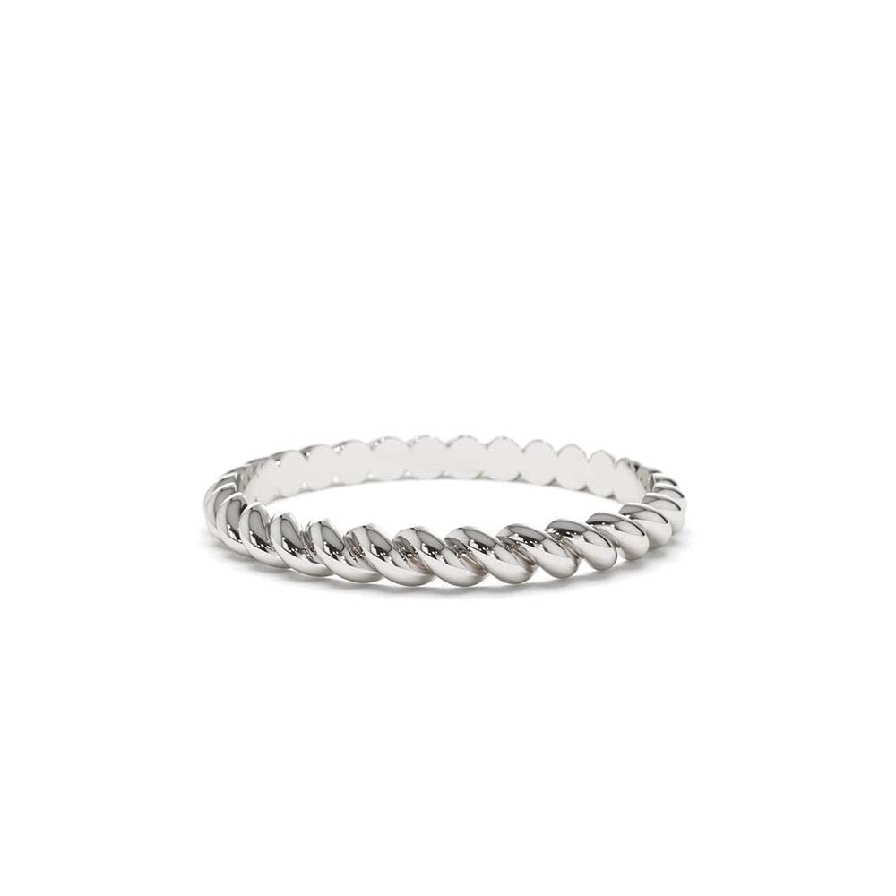 2MM Twisted Rope Ring in 14K Gold — view 4