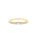 Stackable Marquise Pave Diamond Ring in 14K Gold — view 1