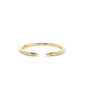 Pave Diamond Open Cuff Claw Diamond Ring in 14K Gold — view 1